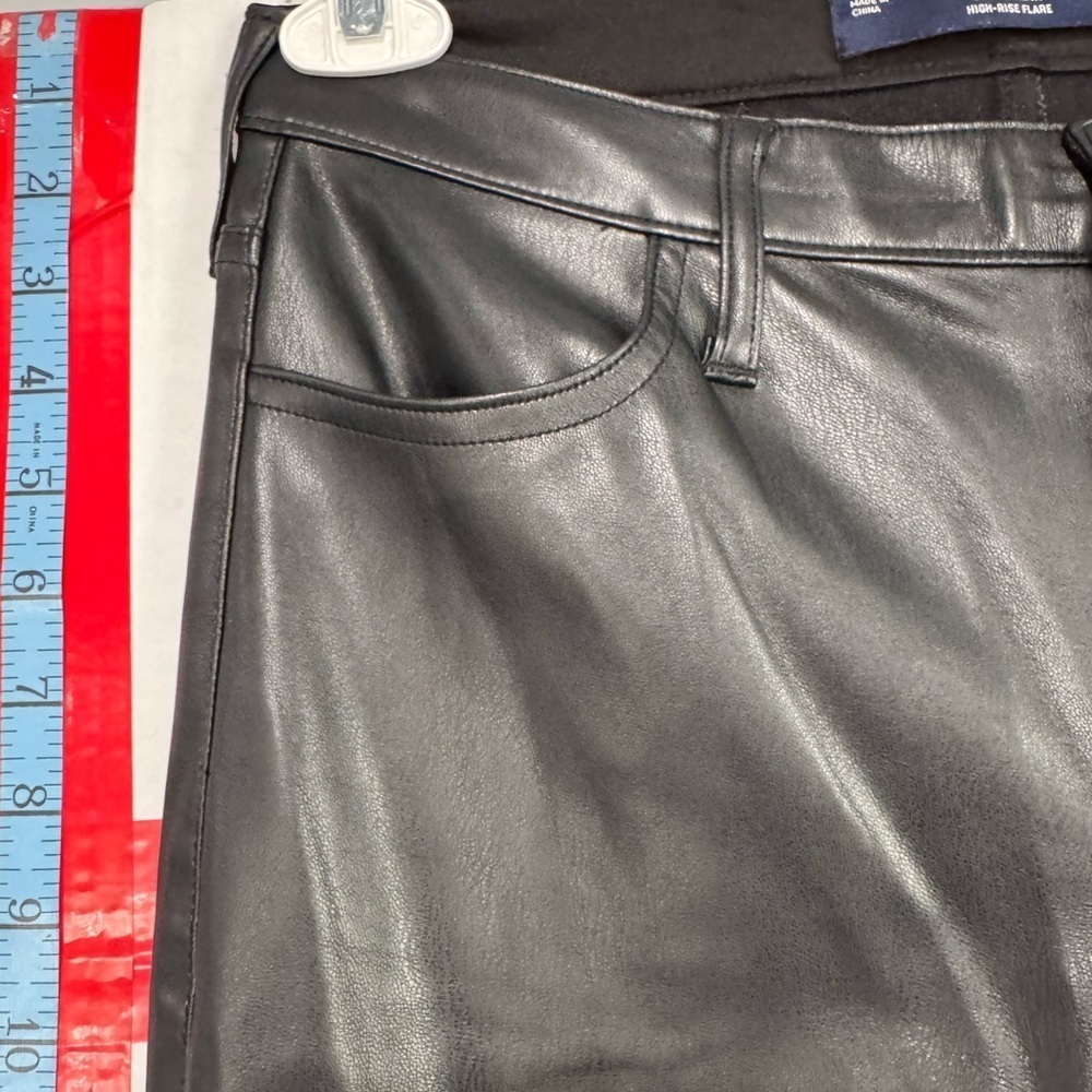 Hollister Black Faux Leather Flare Pants - Picture 2 of 7